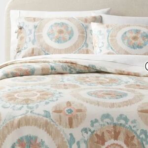 Suzani Print Duvet Cover and Sham Set - Threshold - Teal